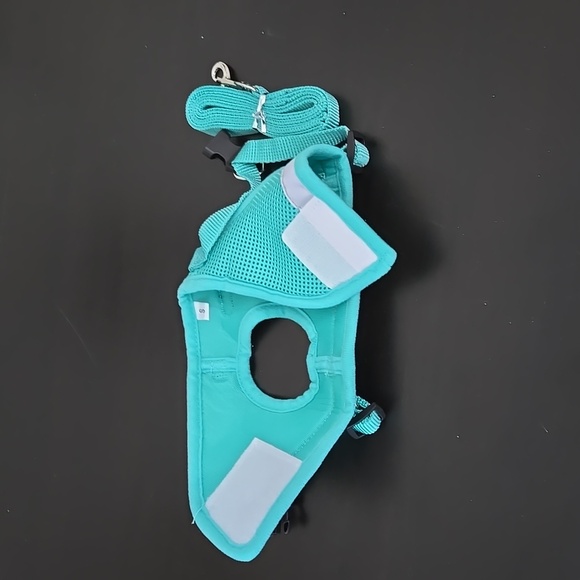 Teal Green Dog Puppy Harness with Leash Size Small - Picture 5 of 6